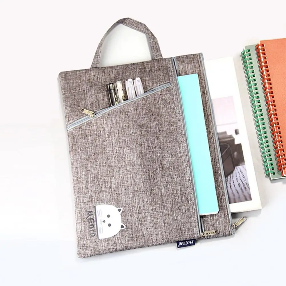 

Портативный держатель для документов, вместительная портативная Холщовая Сумка для документов A4 с ремешком для переноски