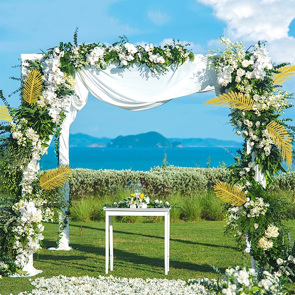 Künstliche goldene Palmblätter, tropische realistische Kunstpflanzen für Zuhause, Tischdekoration, Hawaii, Hochzeit, Dschungel, Geburtstag, Party-Dekoration – Detail 4