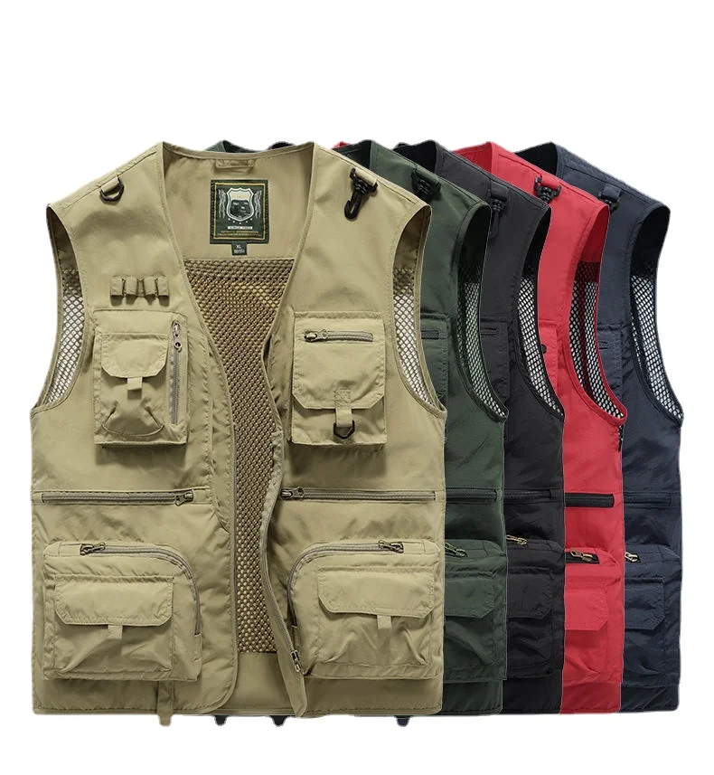 

Men's vest outdoor light photography vest summer leisure multi-pocket fishing mesh vest