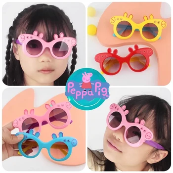 Anime Peppa Pig Sunglasses Cartoon Figure Peppa Pig George Children's Sunglasses Uv Protection Kids Summer Sunglasses Gifts