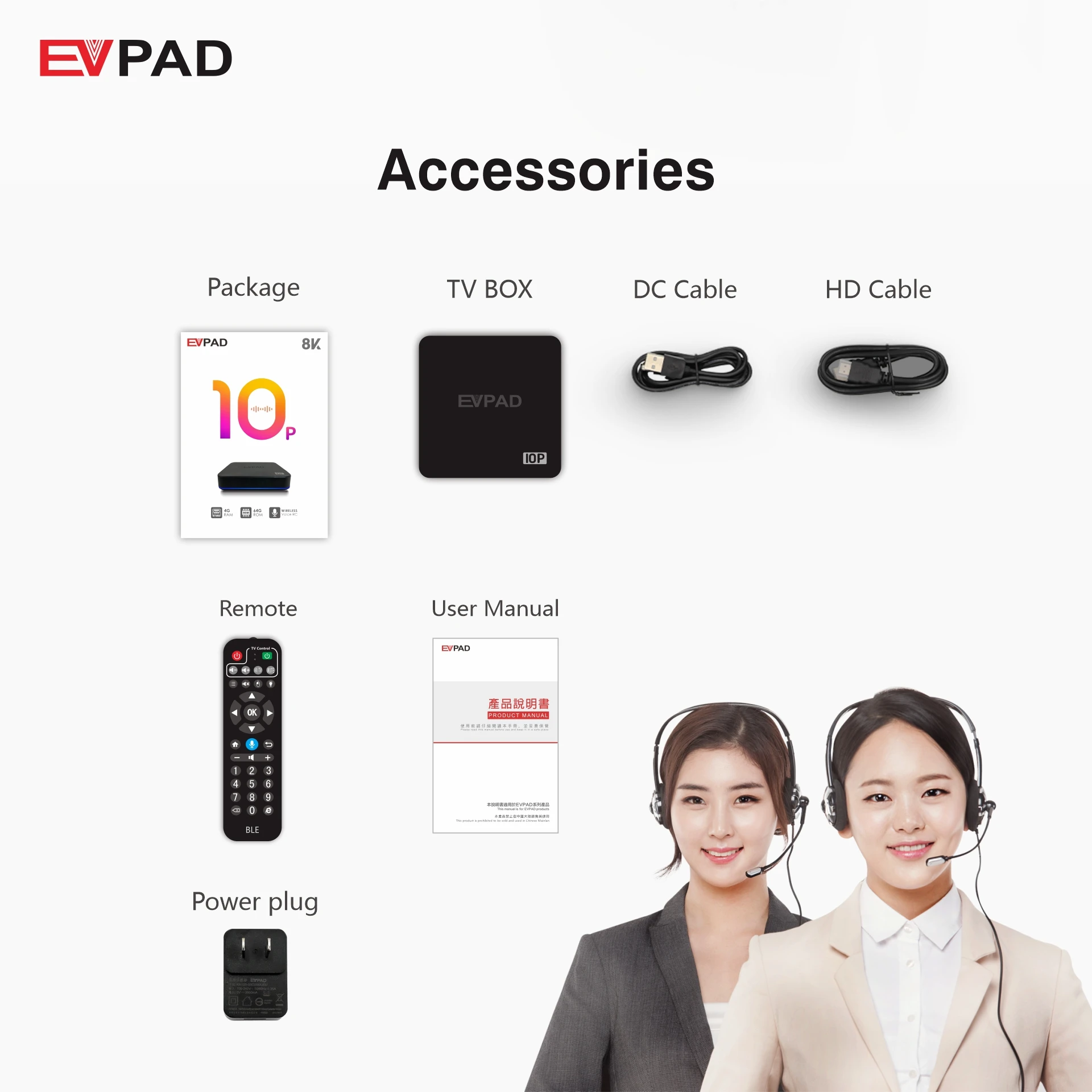 [Genuine]evpad 10p australia tv box 2023 evpad 6p japan 64G with voice  control hot in korea usa canada vietnam france philippin