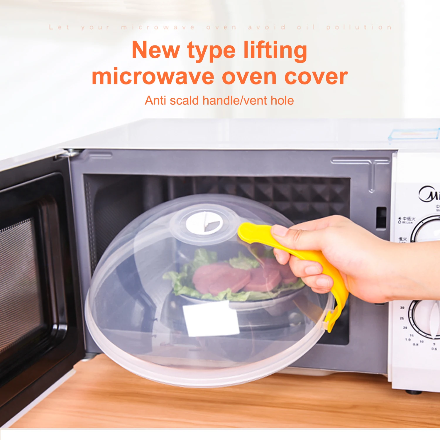 10.5inch Microwave Splatter Cover Collapsible Microwave Plate Cover with  Handle Multi Functional Vented Microwave - AliExpress