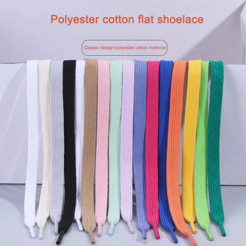 Classic Cotton Shoelaces Flats Sneakers Shoe laces Tennis Shoelace 1CM Width 80/100/120/140/160CM Laces for Shoes Accesories