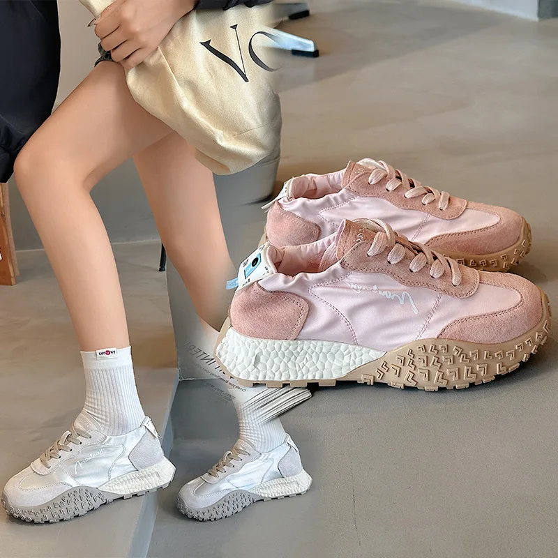 Female Casual Sneakers Breathable Non-slip Sport shoes Women Comfortable Fashion Lace Up Running Sports Shoes 2025 Spring Autumn 3