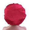 High-quality Silky Bonnet Elastic Wide Band Women Satin Bonnet Beaded Sleeping Cap Adult Night Protection Hair Hat Head Wra 4