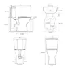 19" Tall Rear Outlet Toilet Bowl & Tank Seniors Dual Flush Design Quiet Close Seat Wall Mount Installation White Ceramic 2