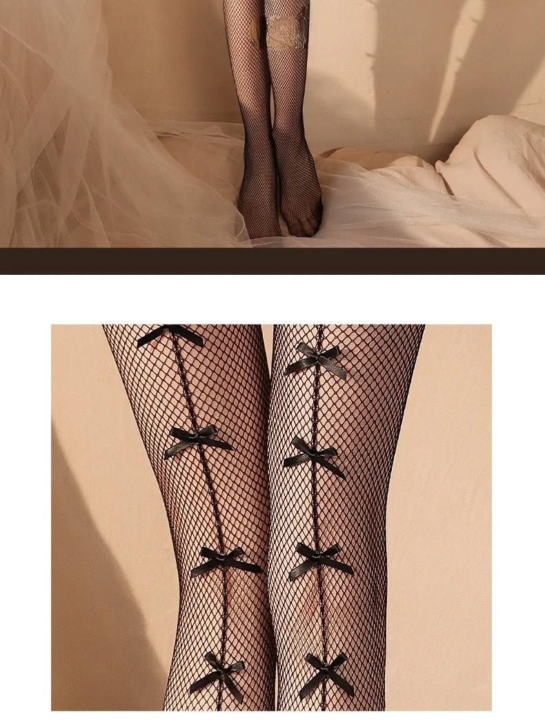 1 paire Bas résille à nœud papillon mode | SHEIN