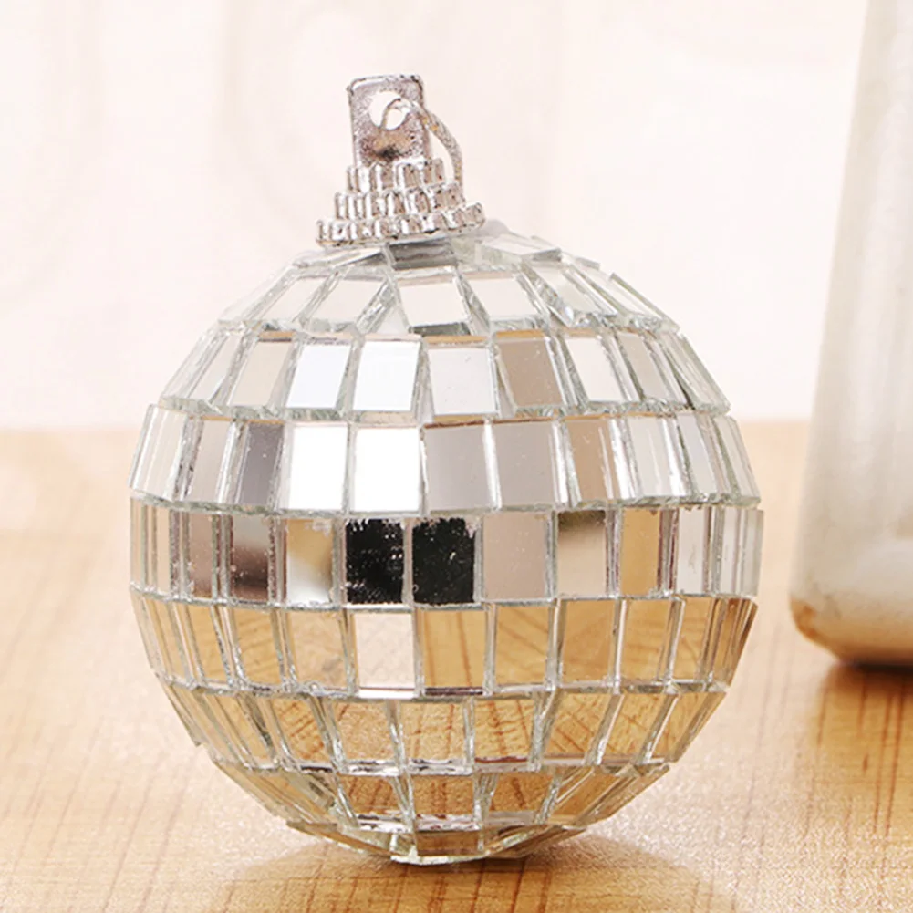 Mini Disco Ball KTV Bar Lighting Reflective Mirror Ball Stage Rotating Silver Mirror Disco Balls Party Decor Hanging Ornament