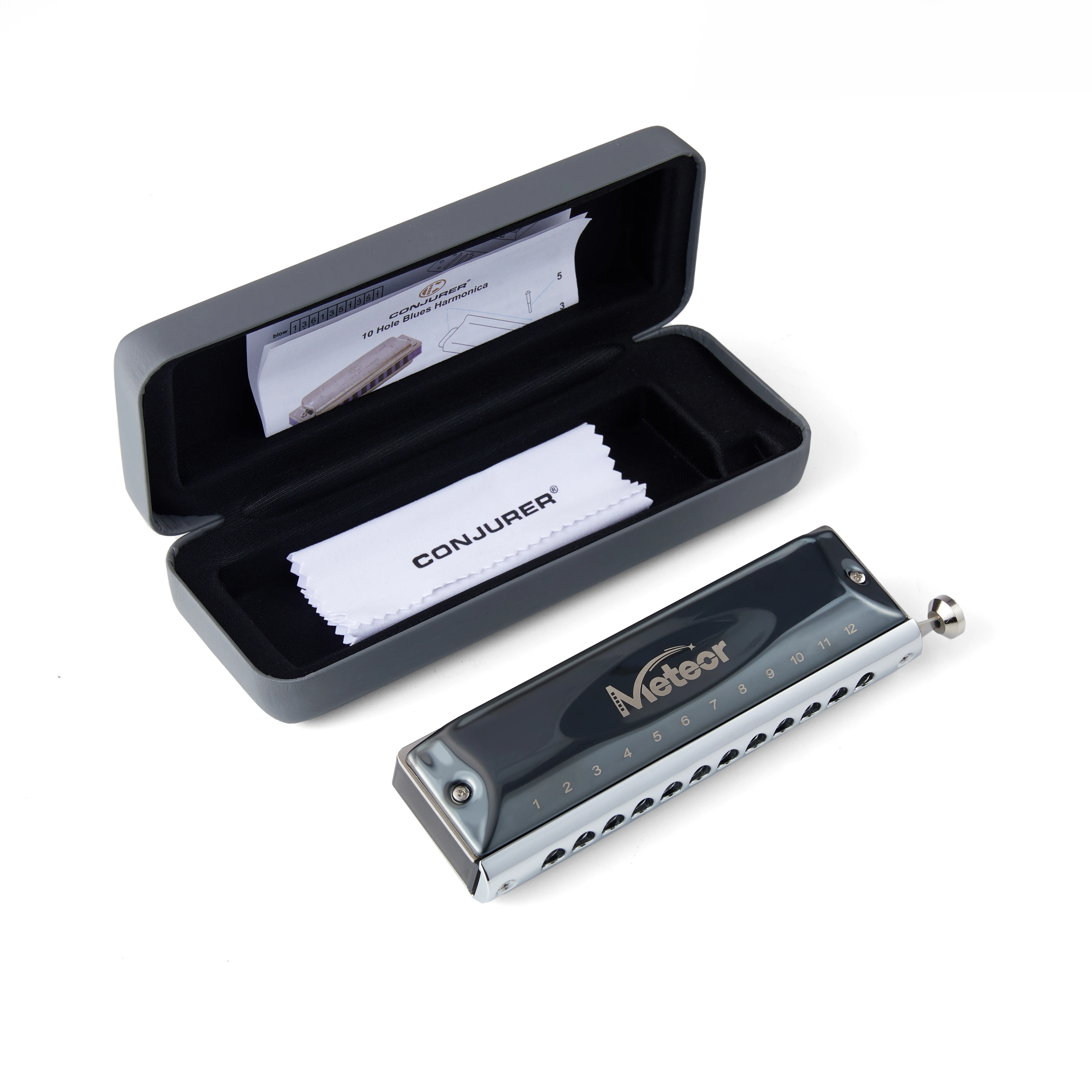 CONJURER New Chromatic Harmonica 12 Hole 48 Tones Harmonica Key of C for Professionals Beginners adults