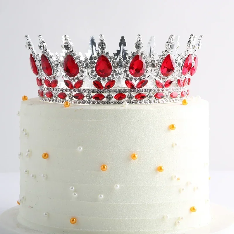 Beautiful Crystal Large Crown Cake Topper