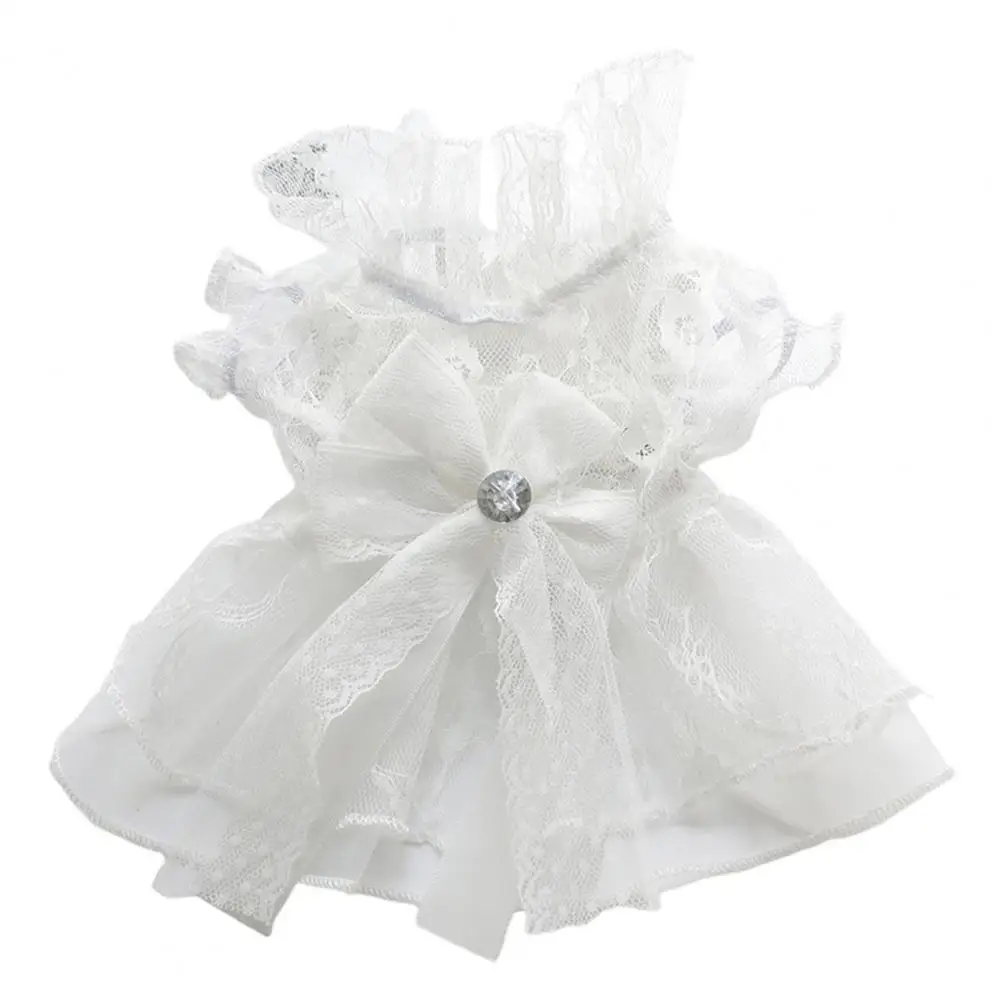 Dog Dress Puppy Wedding Fluffy Dress Lace Design Breathable White or Summer