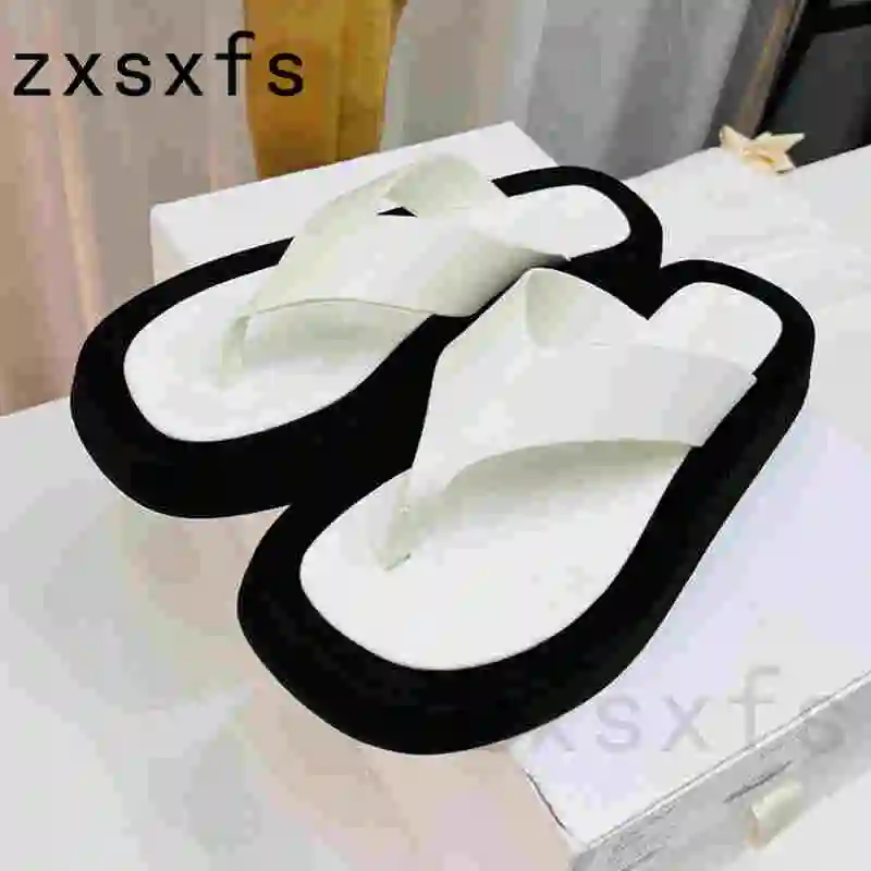 

Hot Summer Brand Flat Slippers Men Women Real Leather Simple Mules Thick Sole Brand Slieds Flat Causal Shoes For Male Lover's
