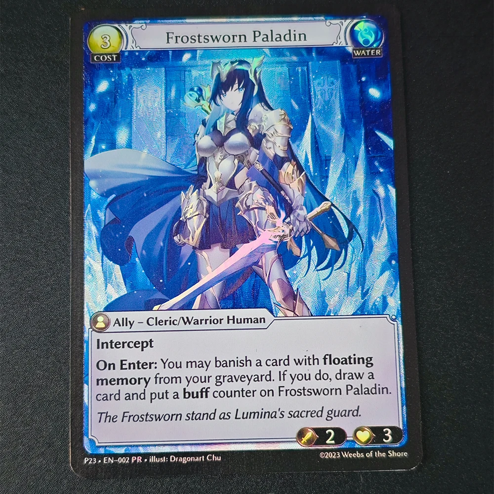 Grand Archive TCG Card Anime Collection Card Frostsworn Paladin