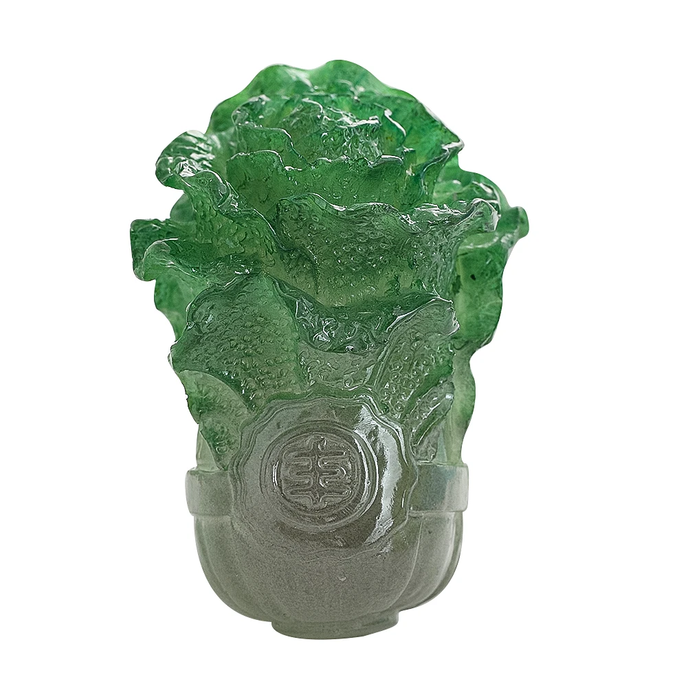 Color Changeable Tea Pet Resin Cabbage Kung Fu Zisha Chinese Lucky Figurine Table Teaware Home Decor Accessories Tea Lover Gift