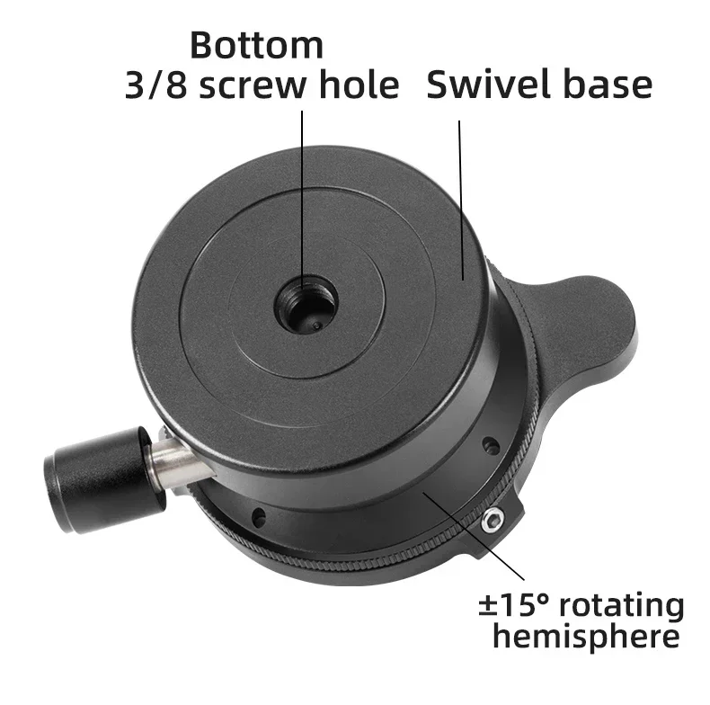 Tripod Ball Head Video Tripod Head Level Adjuster Base Half Ball with Offset Bubble Level Quick Release Mount Adapter For DSLR Cameras