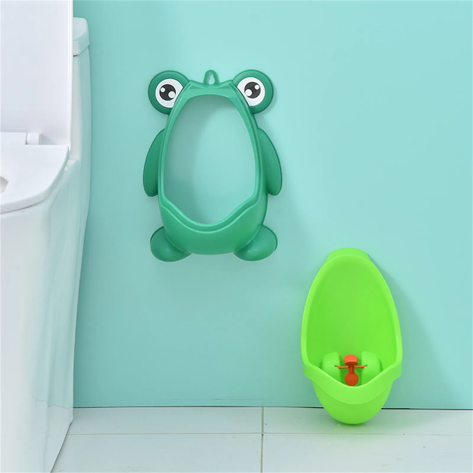 Cartoon Baby Toilet Urinal Boy Wall-mounted Urinal Frog Shape Boy Standing Urinal Toilet Training Urinal 4