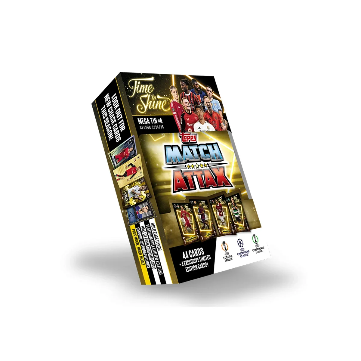Collectible Cards Football Trading Cards TOPPS Soccer Star Card TOPPS MATCH ATTAX European Championship Football Star Collection Card Large Iron Box Fans Gift
