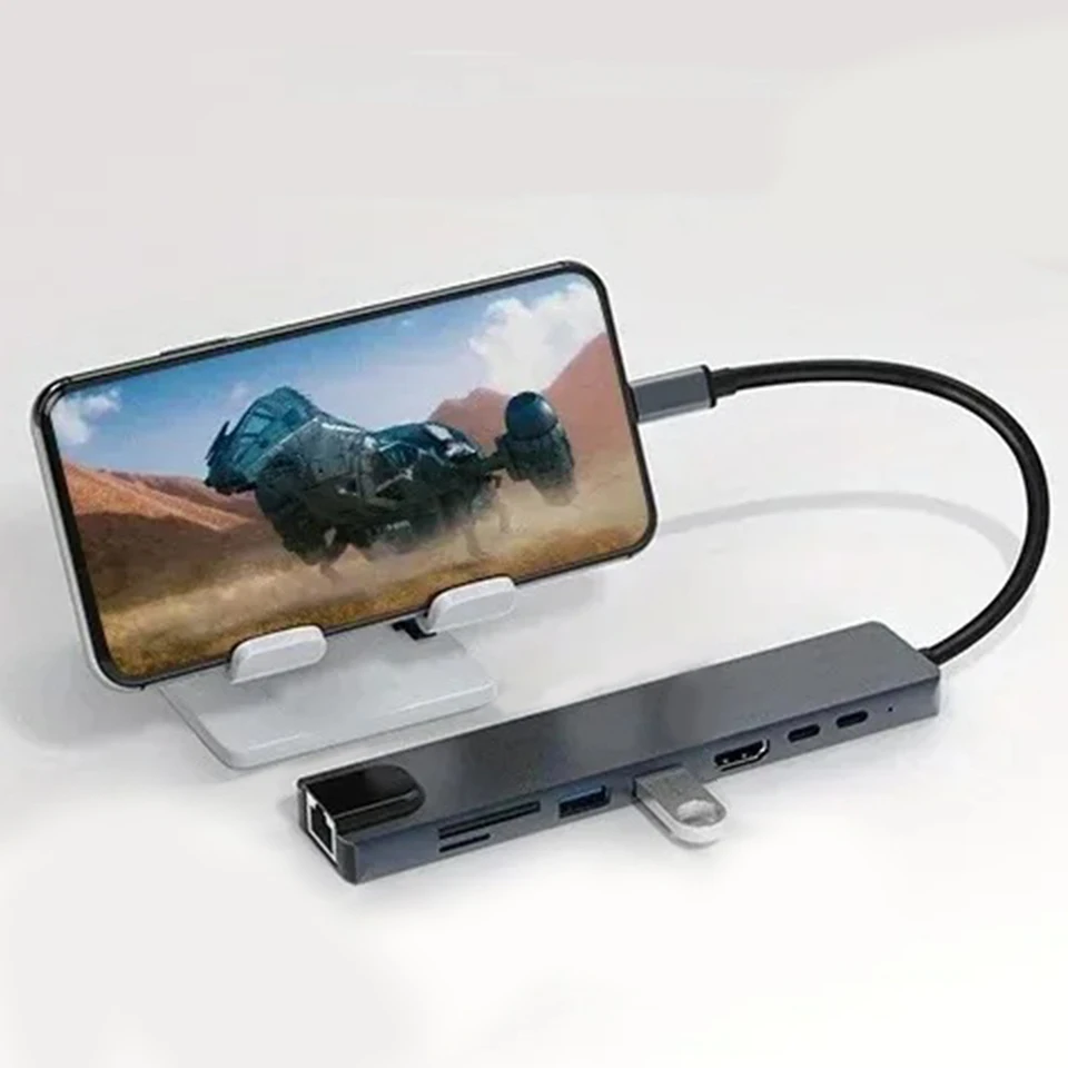 Multiport USB C Hub Adapter with 4K HDMI Support