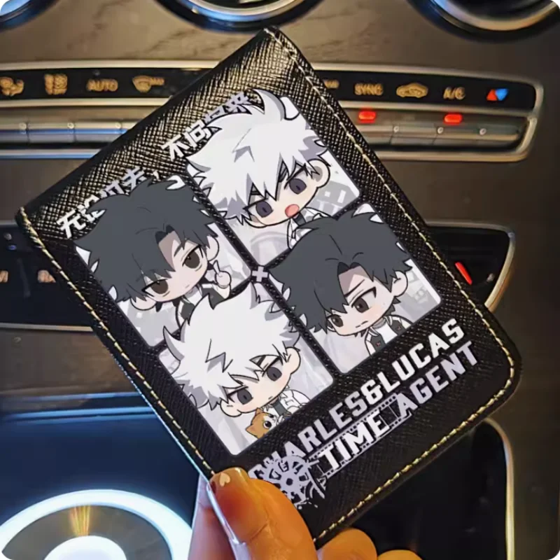 Anime Link Click Lucas Charles Wallet Fold Bag Multi Card  Coin Pocket Photoes Holder Fashion Kids Wallets Gift