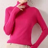 Fashionable Autumn Winter Women's Turtleneck Sweater with Long Sleeves and Cashmere Blend Ribbed Sweaters 6