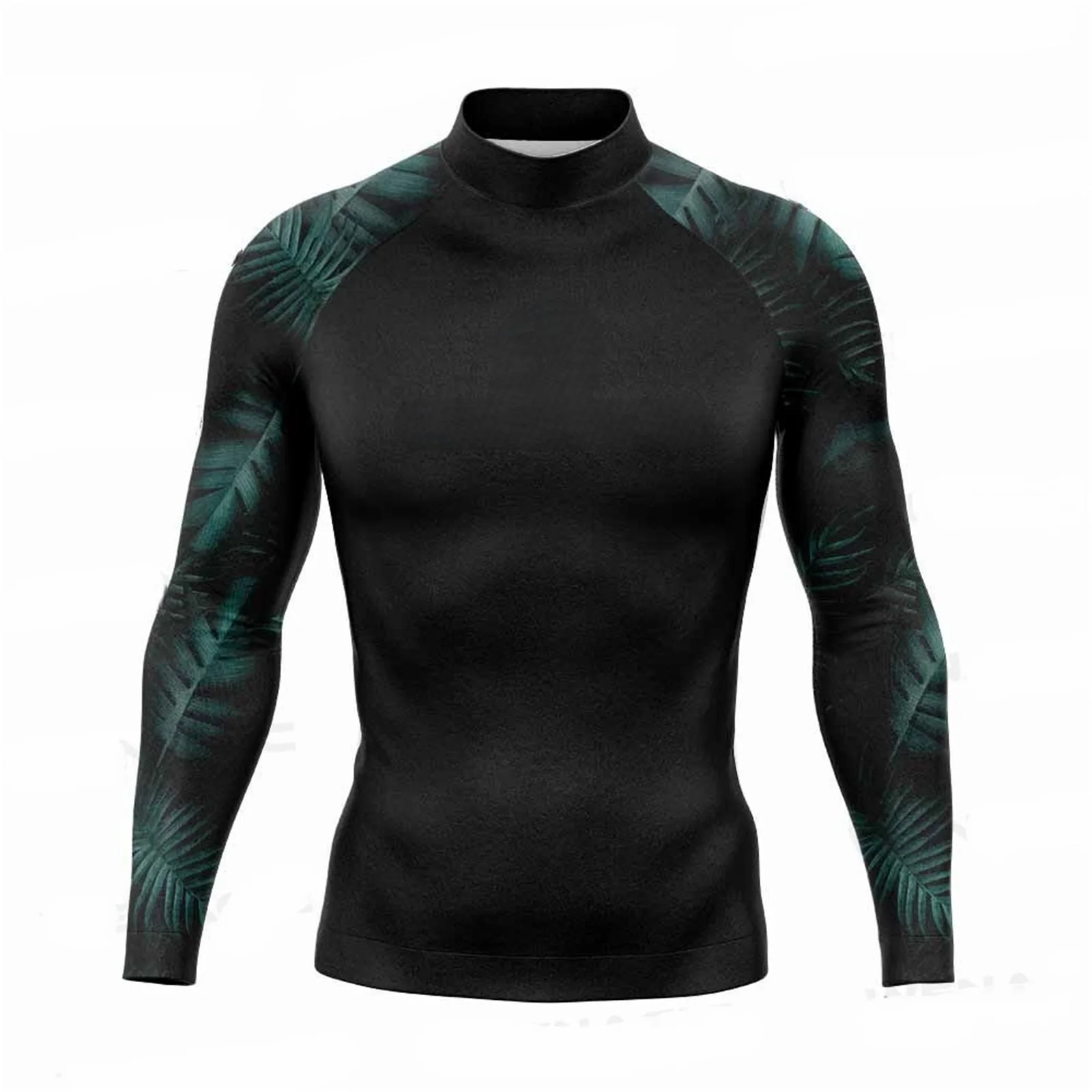 Men Rashguard Swimming T-shirt Swimsuit UV Protection Beach Diving Long Sleeve Surfing