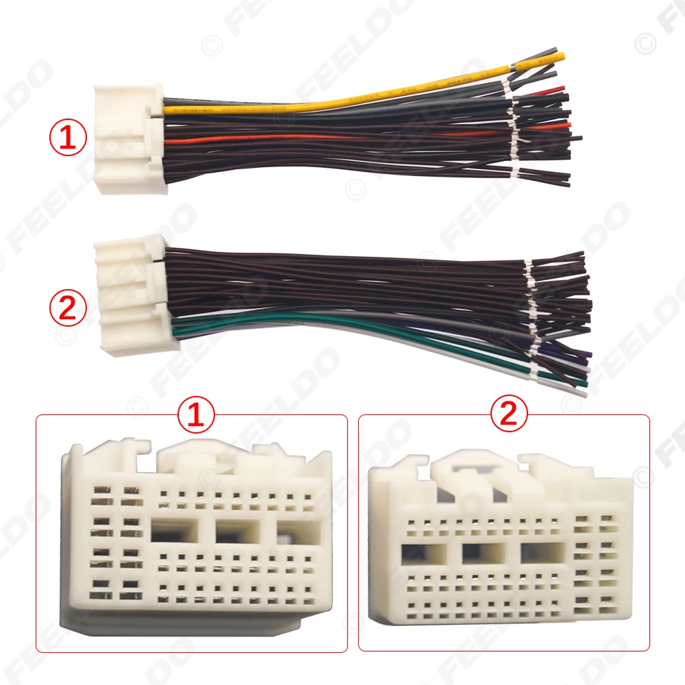 35Pin + 38Pin 풀 핀 플러그인 자동차 스테레오 와이어 하네스 어댑터 커넥터 플러그 KIA K2/K3/K4/Elantra/Mistra/Tucson 용 라디오에 연결