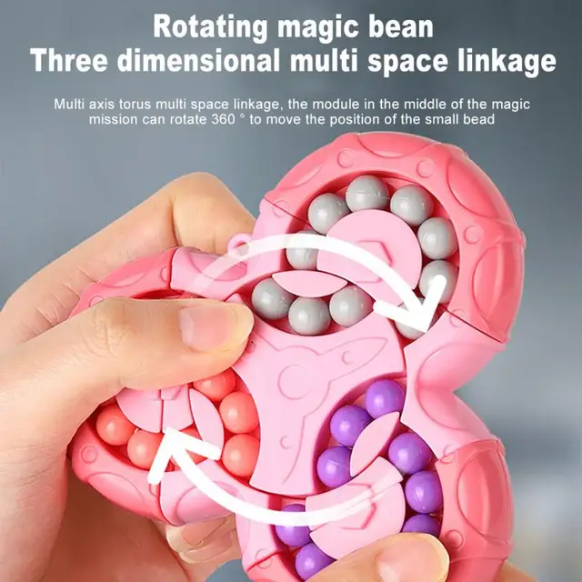 Rotating Magical Bean Cube Fingertip Toy Children's Puzzle Creative Interactive Game Montessori Toys Spinners Stress Relief Toys 3