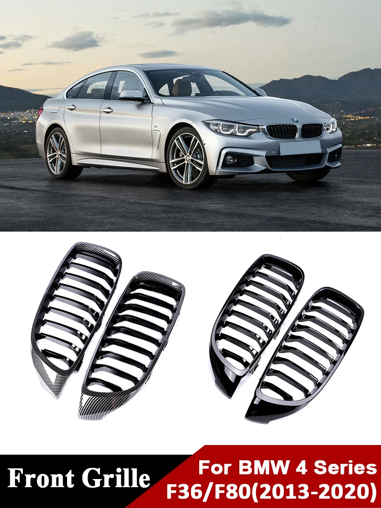 

Front Bumper Single Slat Kidney Gloss Black Grill Refiting M Color Grille Cover For BMW 4 Series F32 F33 F36 F80 F82 2013-2020