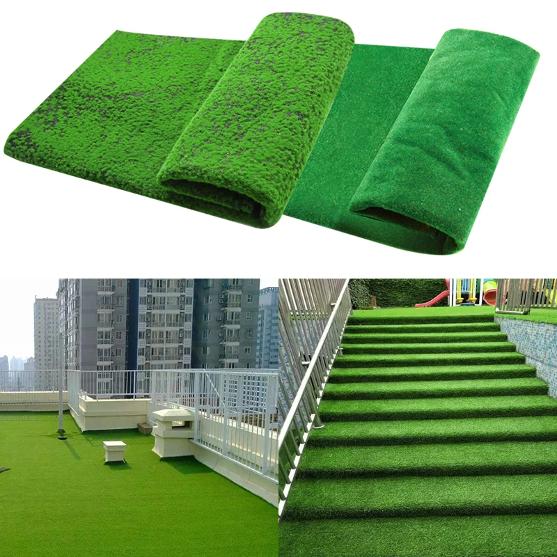 

1M*1M Thickness Artificial Lawn Carpet Home Garden Simulation Moss Lawn Turf Fake Green Grass Outdoor Interior Greenery Decor