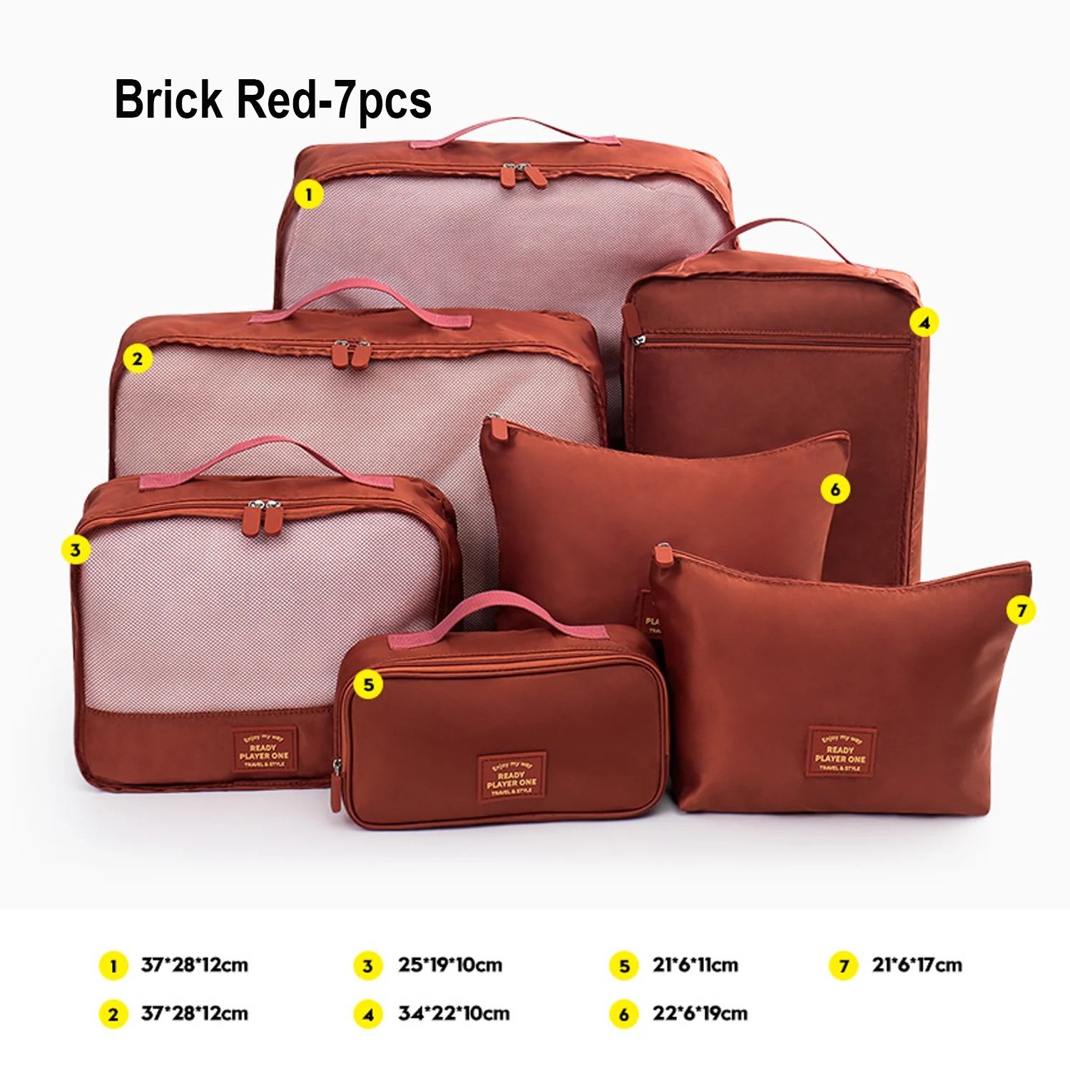 7-Piece Lightweight Travel Packing Cube and Organizer Set