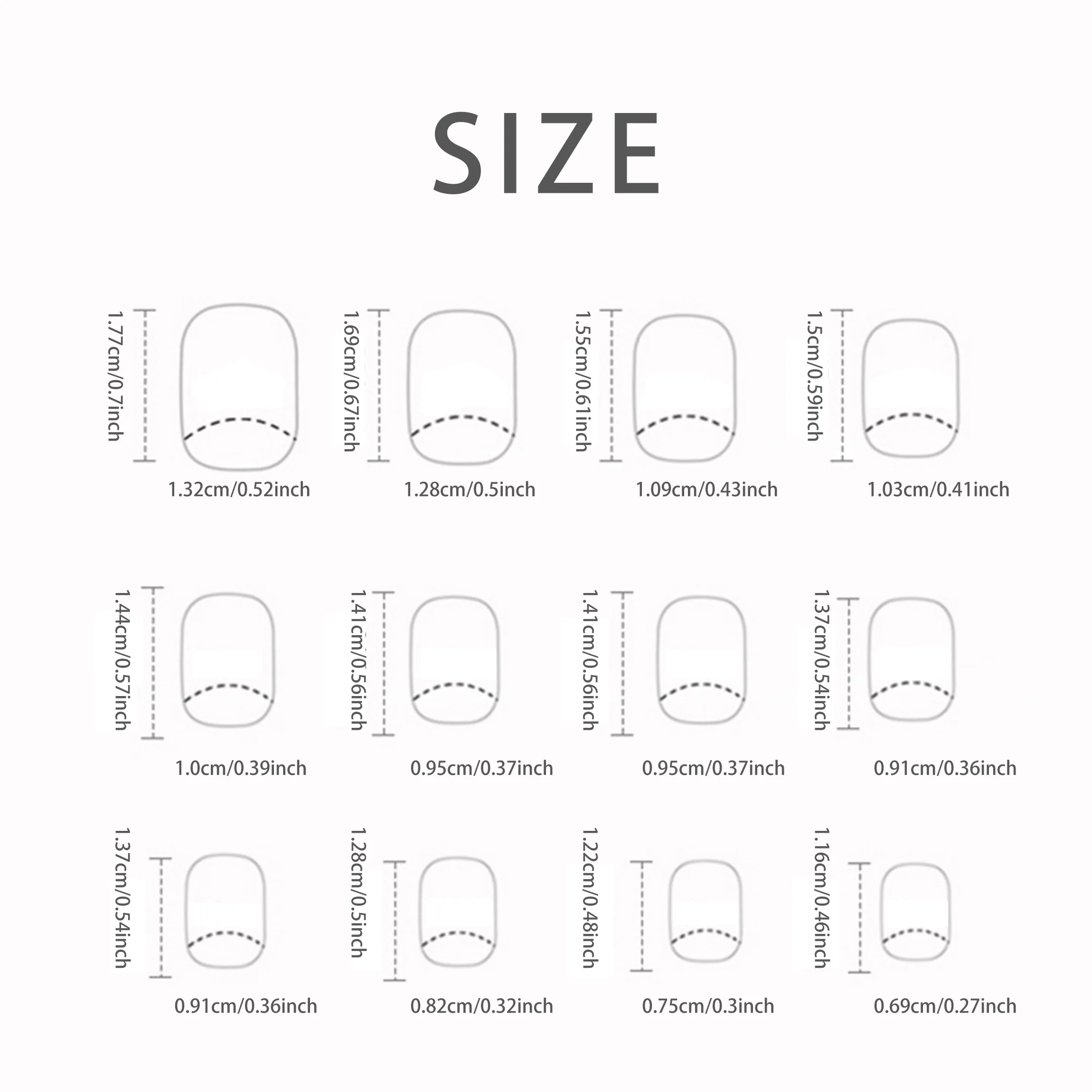 French Nails 24 PCs Short Minimalist with 1 Jelly and 1 Nail File