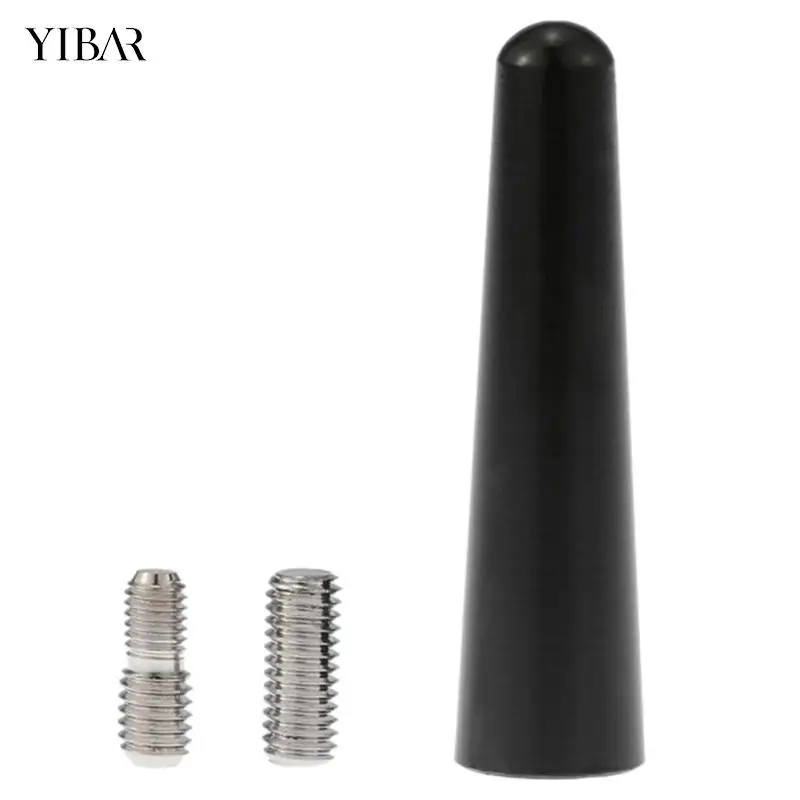 

Universal Antenna Car Radio Short Aerial Antenna 2.2 Inch AM/FM Radio Modified Antenna Aluminum Alloy with Screws antena