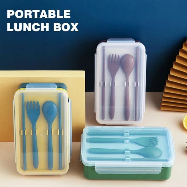 Buy Wholesale China Reusable Kids Lunch Box With Spoon Fork And