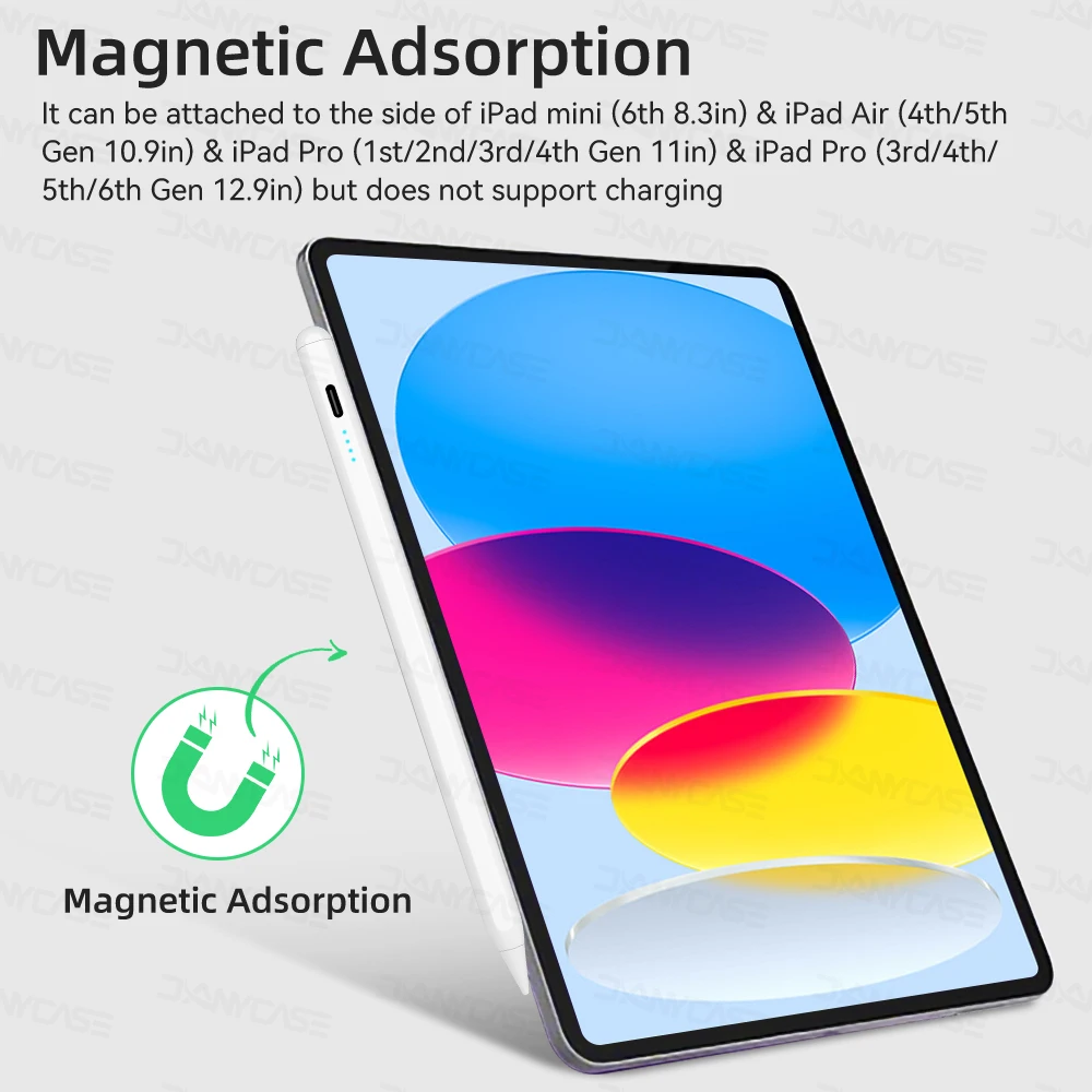 para a Apple Lápis com Inclinação de Rejeição de Palma Exibição de Potência para Ipad Caneta Lápis 2023 2023 20232023 2023 Pro ar Mini Caneta Stylus - Imagem 3