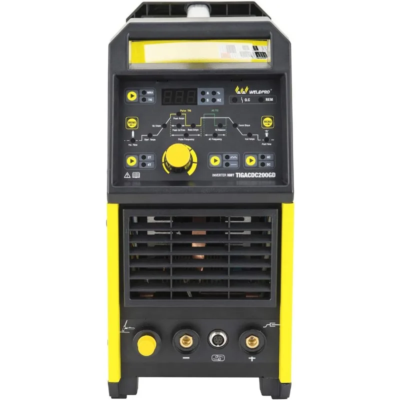 Weldpro Digital TIG 200GD AC DC 200 Amp Tig/Stick Welder Pulse CK 17 Worldwide Superflex Torch 3 Year Warranty Dual 220V/110V 3