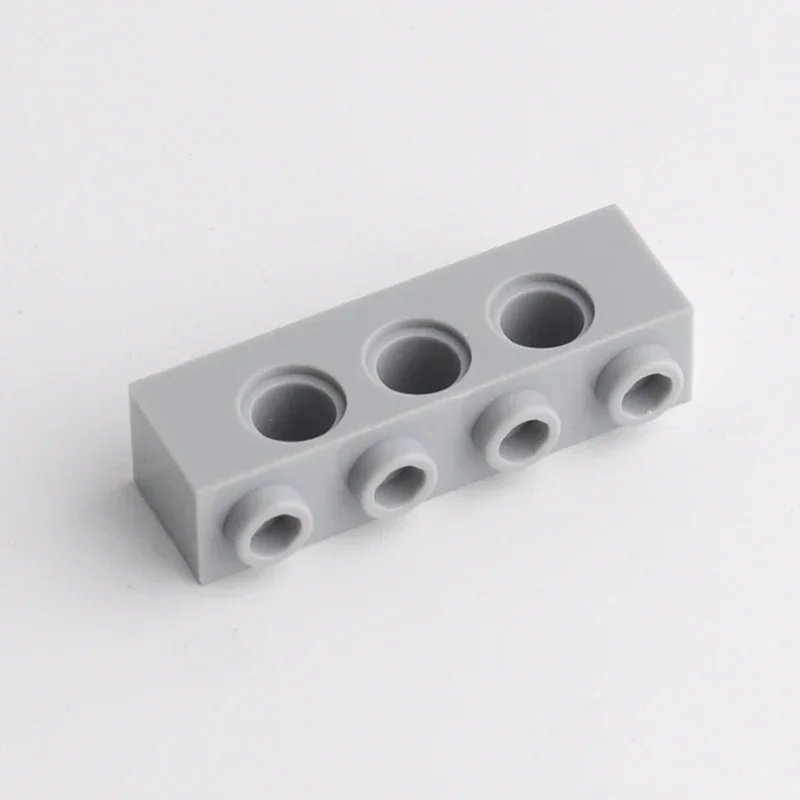 100개/세트 MOC 3701 두꺼운 기술 빌딩 블록 부품 1x4 3홀 빔 교육용 조립 브릭 장난감 액세서리