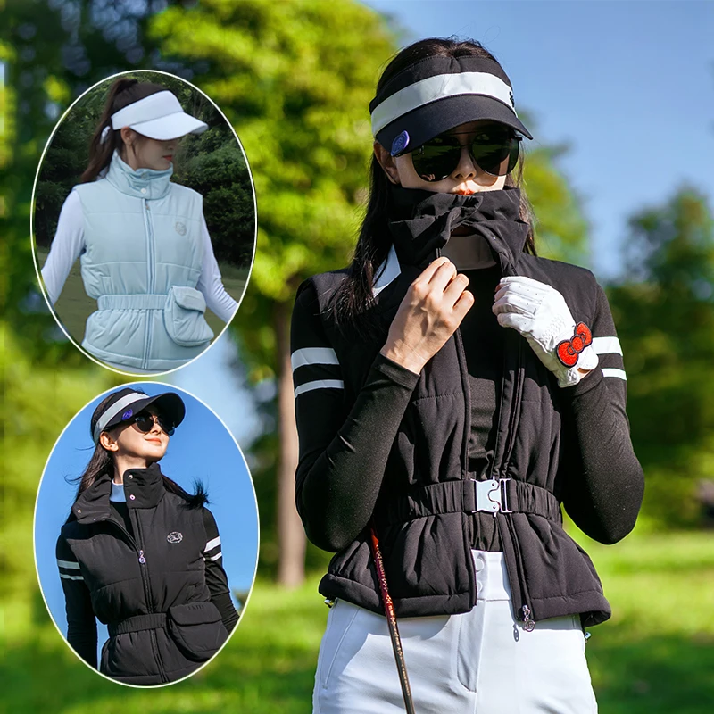 BG Golf Vest Coat Stand Collar Sleeveless Jackets For Women