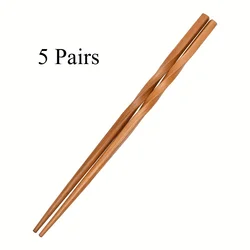 Luxury Bamboo Chopsticks Set - Elegant Chinese - Style Tableware Collection (5 Pairs) (5Pairs)