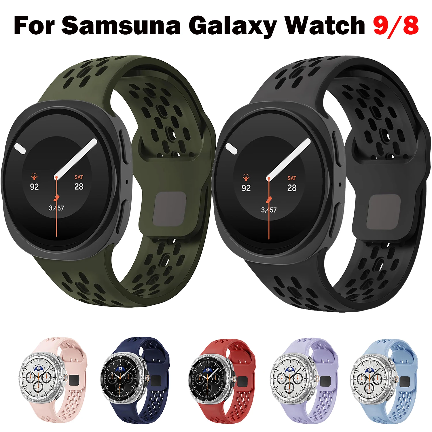 Silicone Sport Strap for Smart Watches - Versatile Silicone Bracelet for Various Models