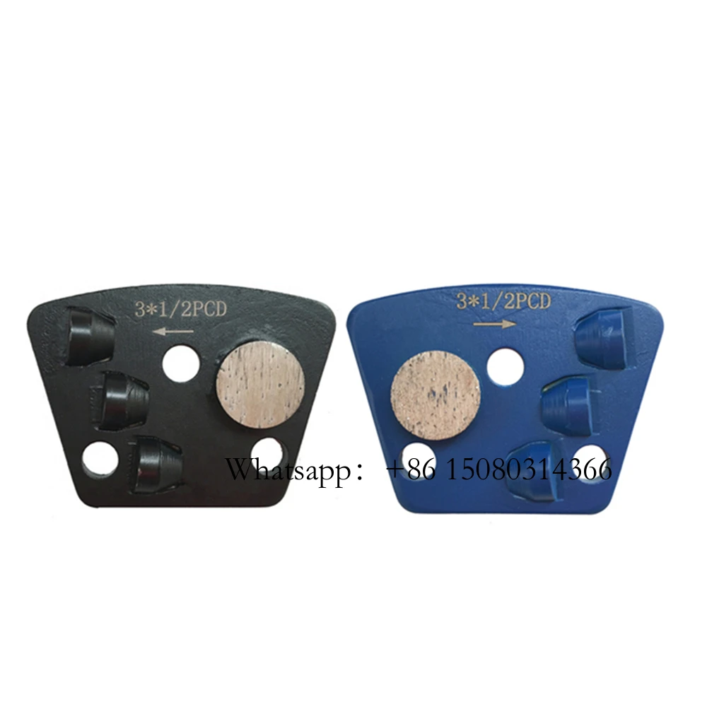 

ASL Three Dovetail PCD Grinding Disc M6 Thread Holes Blastrac Polishing Pads Round Segment Off Epoxy Glue 12PCS
