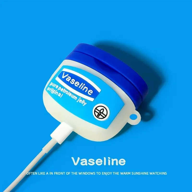 For AirPods Pro3 Pro2 4 3 2 1 Pro Earphone Case 3D Creative Vaseline Cartoon Silicone Protective Headphone Box Cover