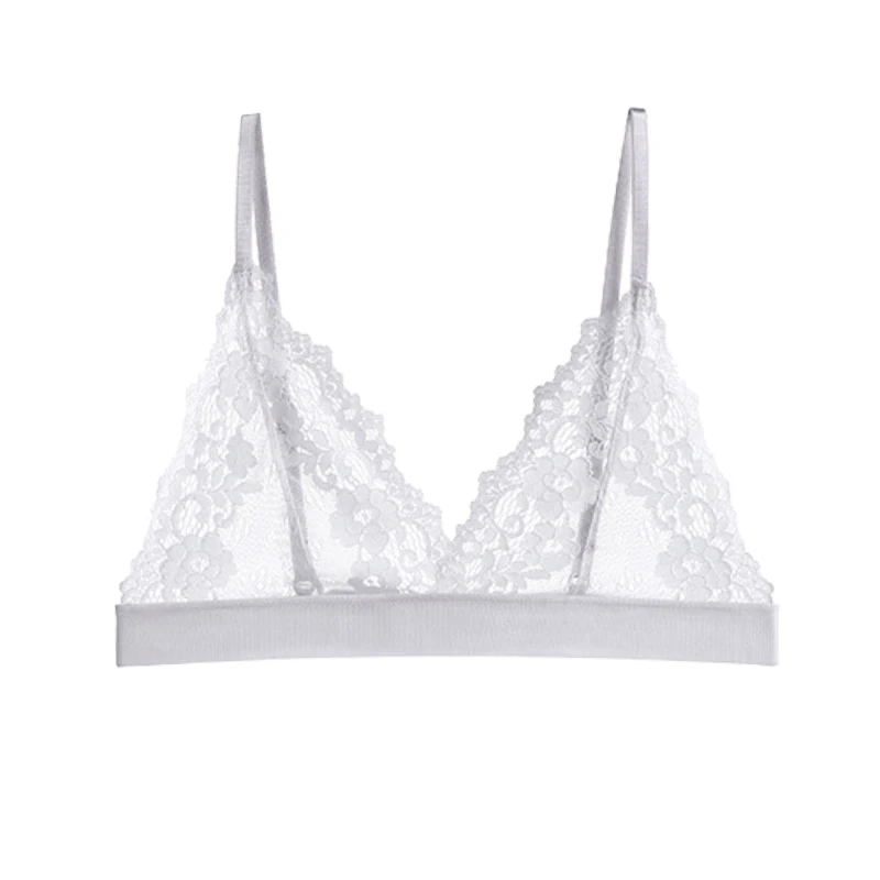 Meet'r Classic Transparent Bra Lace Sexy Temptation Underwear Women Ultra Thin Push Up Brassiere Wireless Bralette Lingerie