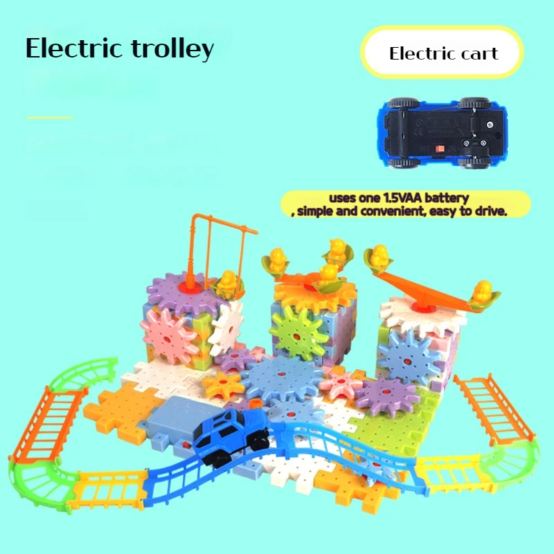 3D Electric Gears Model Building Blocks Plastic Bricks Educational Construction Toys for Children Gifts puzzle building block toy technical bricks