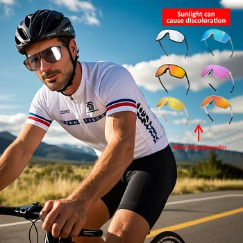 UV Protection Polarized Photochromic Cycling Glasses Windproof for Road MTB Biking Anti-Fog Sports Sunglasses Men Women 1