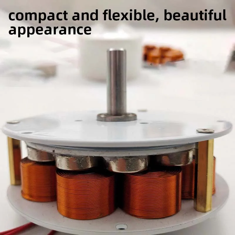 미니 디스크 철심 발전기 강력한 자기 저속 다극 3상 50W 24V AC 발전기 100-650rpm 85mm*25mm
