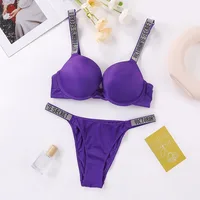 Ensemble de lingerie sexy pour femmes, respirant, doux, polyvalent, lingerie sexy en V, ensemble soutien-gorge et culotte push-up classique 4