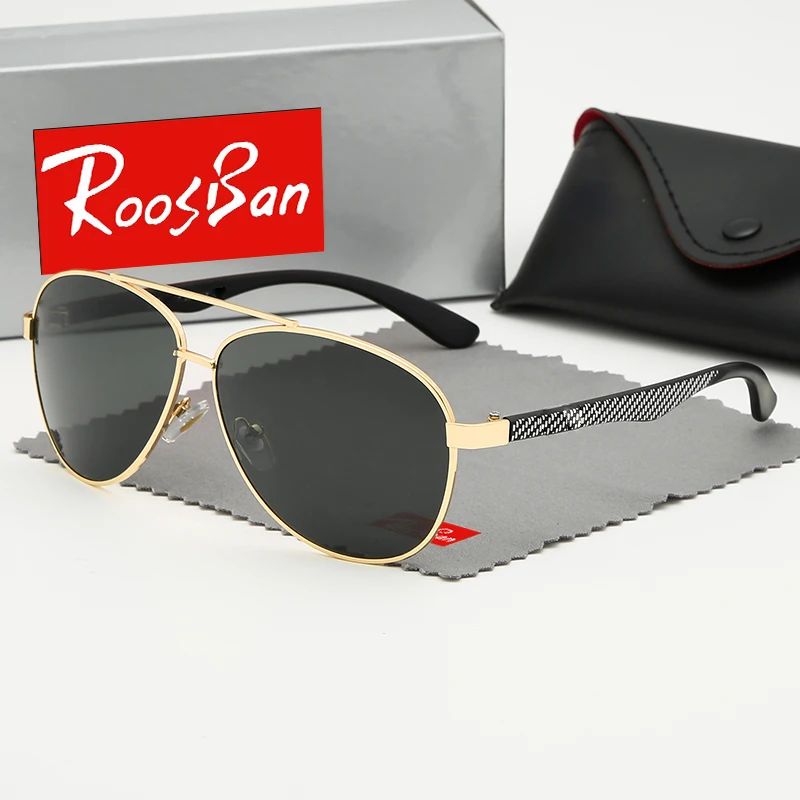 

Roleban-gafas de sol polarizadas redondas para hombre y mujer, lentes de sol Polaroid con montura de Metal, gafas de conducción,