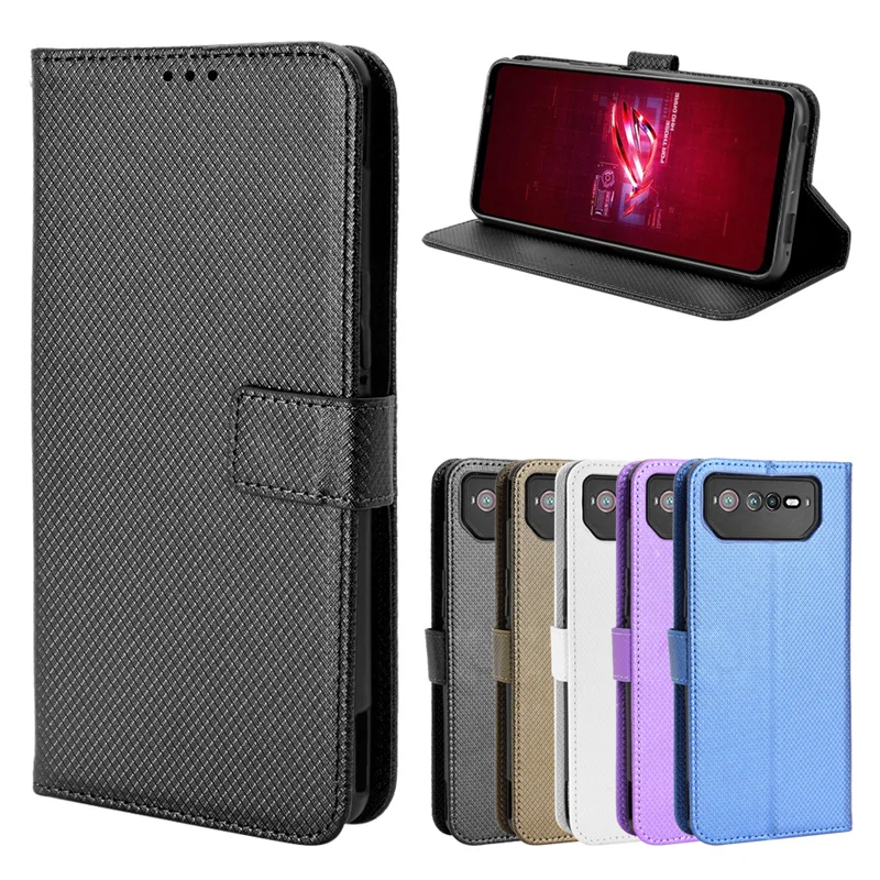 Portafoglio In Pelle Per Asus Rog Phone 6 Pro Custodia Flip Book Stand Card Protettiva Per Rog Phone 6 Rog Phone 5 Cover