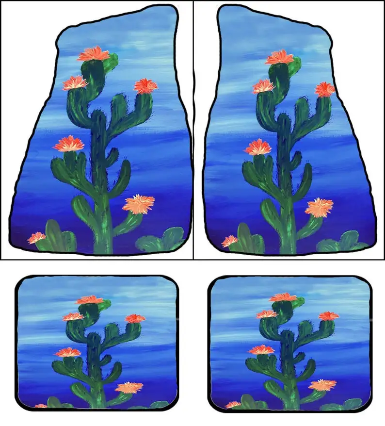 

Cactus flower front and rear with optional matching car coasters from my original design