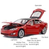 1/32 Tesla Model S 100D SUV Toy Car Model Diecast Alloy Metal Miniature Sound & Light Pull Back 1:32 Collection Gift For Boy Kid 3